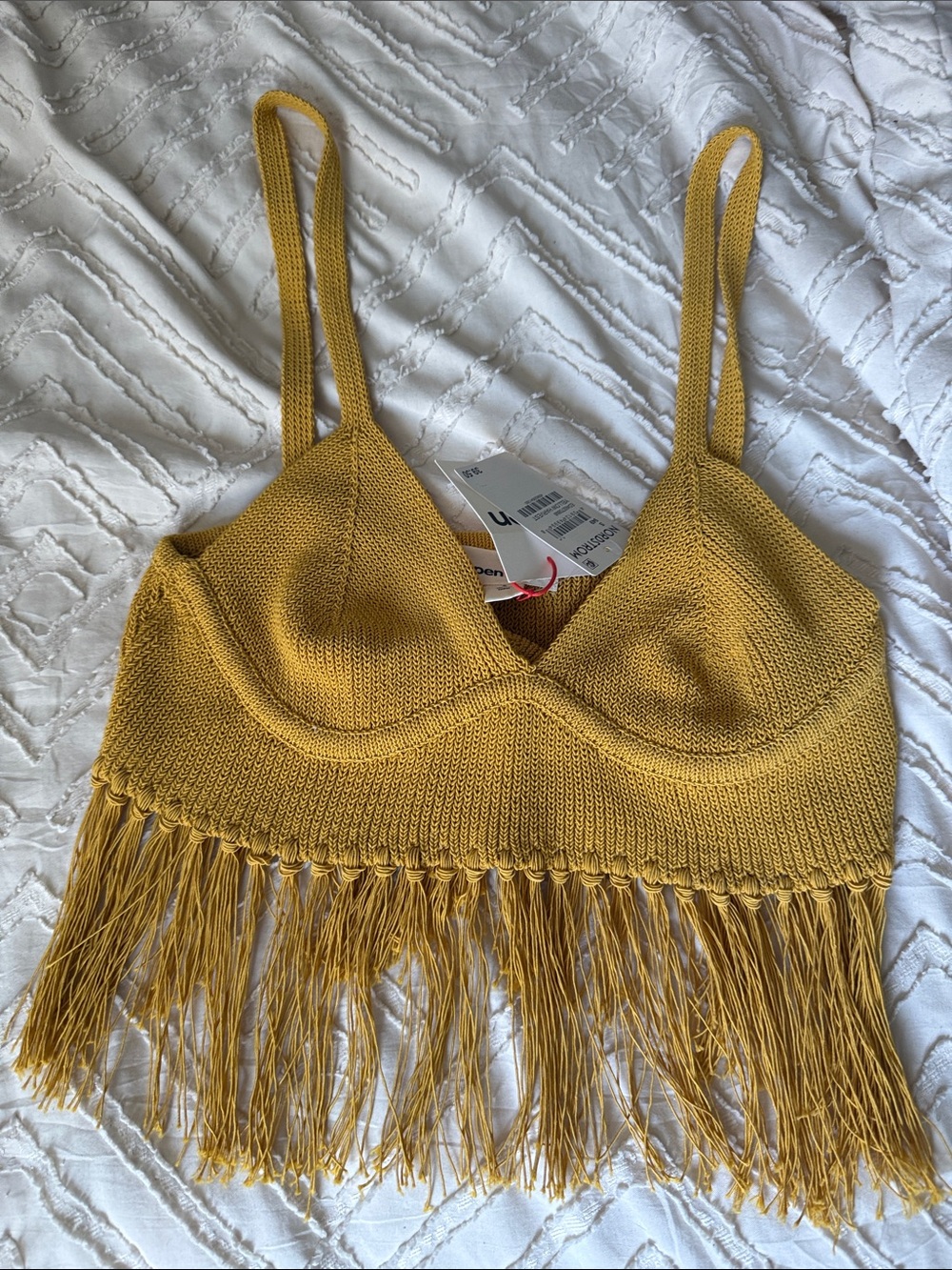Open Edit Mustard Knit Tank Top